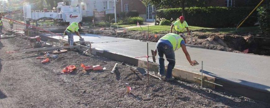 Concrete Road Construction Site